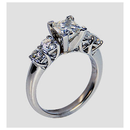 Five of ♦ Platinum/Diamond Ring. #EJZMTT - Click Image to Close