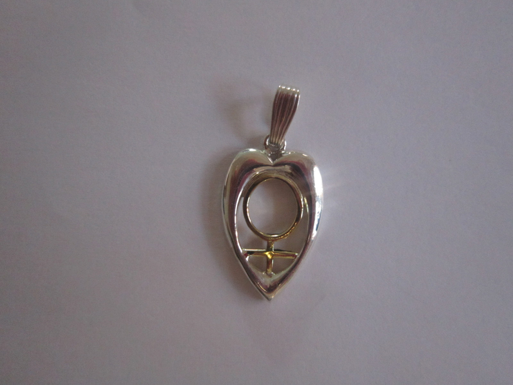 The Empress Pendant - Sterling Silver & 14K Yellow Gold (Venus) - Click Image to Close