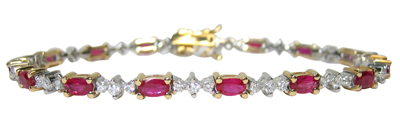 Queen of ♥ Ruby & Diamond Bracelet - Click Image to Close