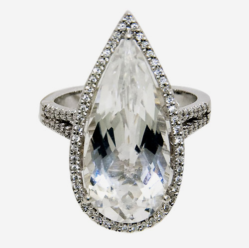 J of ♠ White Topaz Gemstone Ring, #RETUU_8