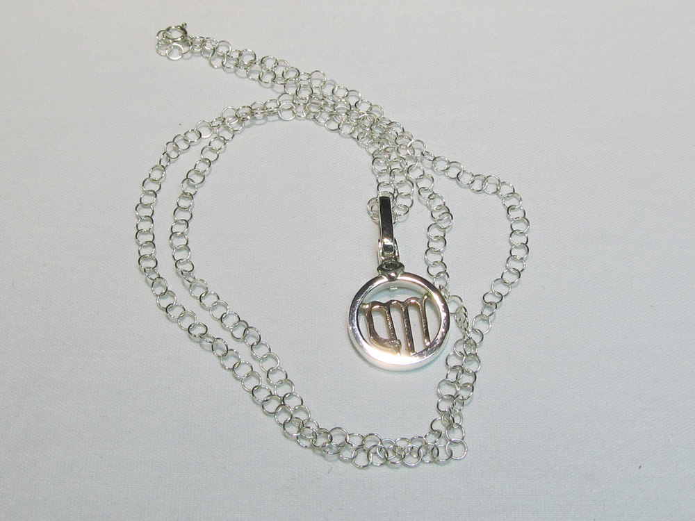 Virgo Sterling Silver with 14K Sign