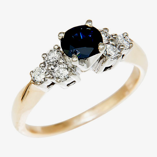 Five of ♣ Sapphire & Diamond Ring, #UTETT